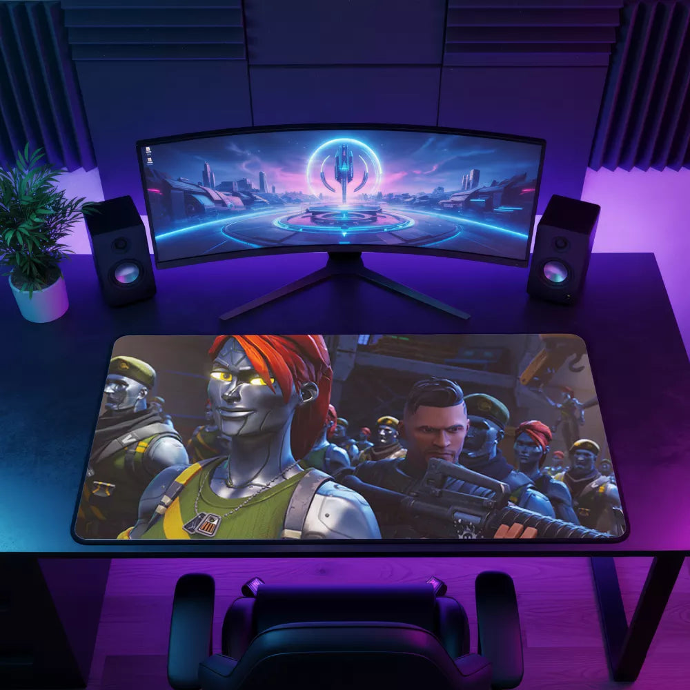 Grand tapis de souris Fortnite gamer, motifs détaillés et XXL