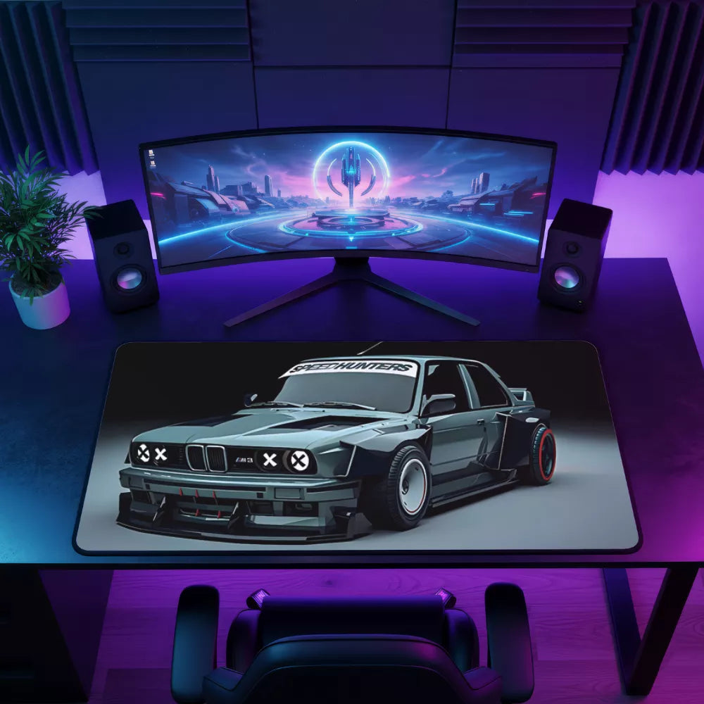 Grand tapis de souris pour gamer BMW design