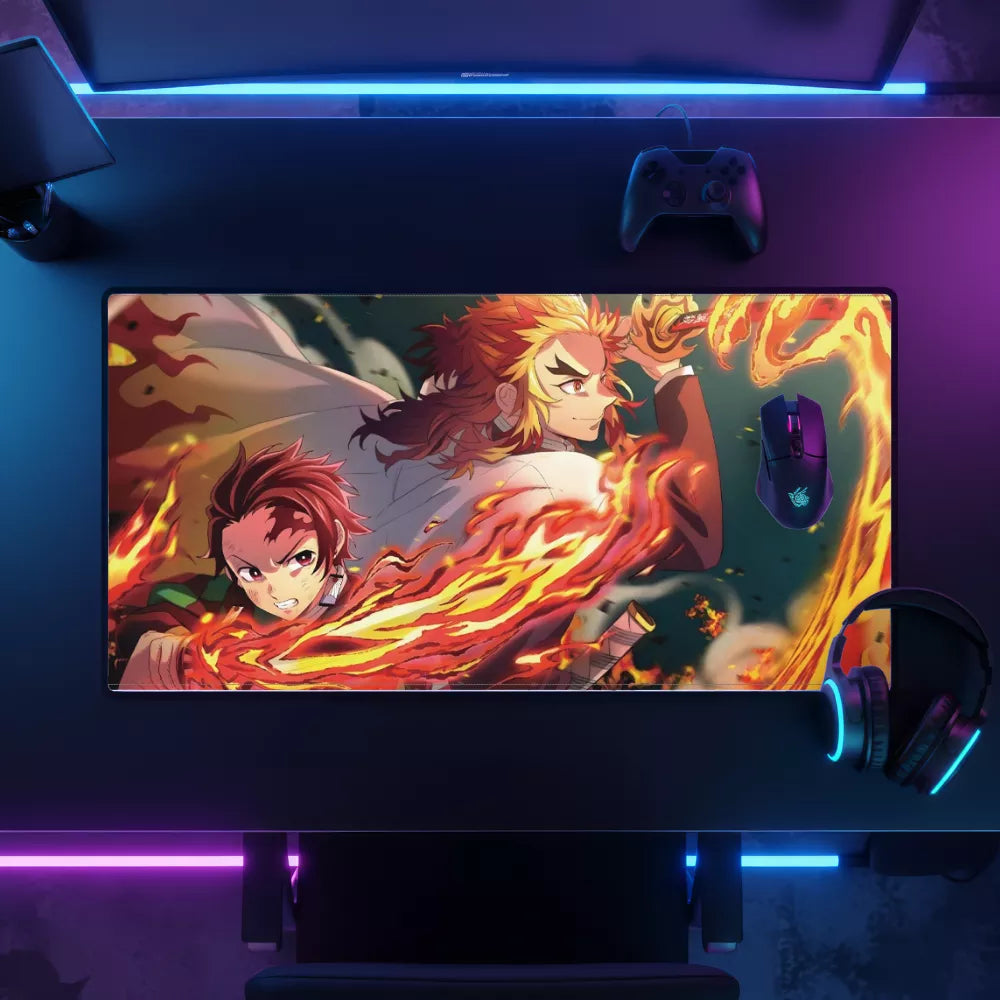 Tapis de souris Rengoku Demon Slayer haute qualité