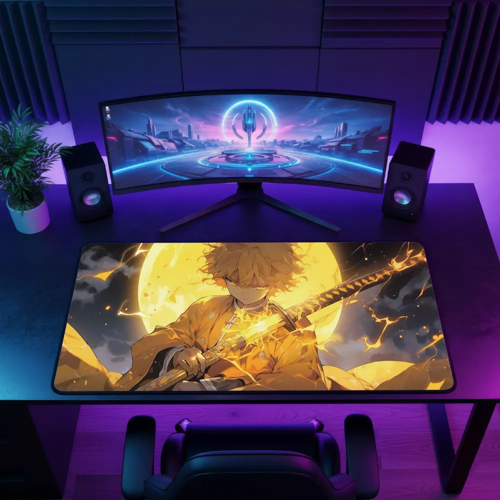 Tapis de souris Demon Slayer Zenitsu design gaming