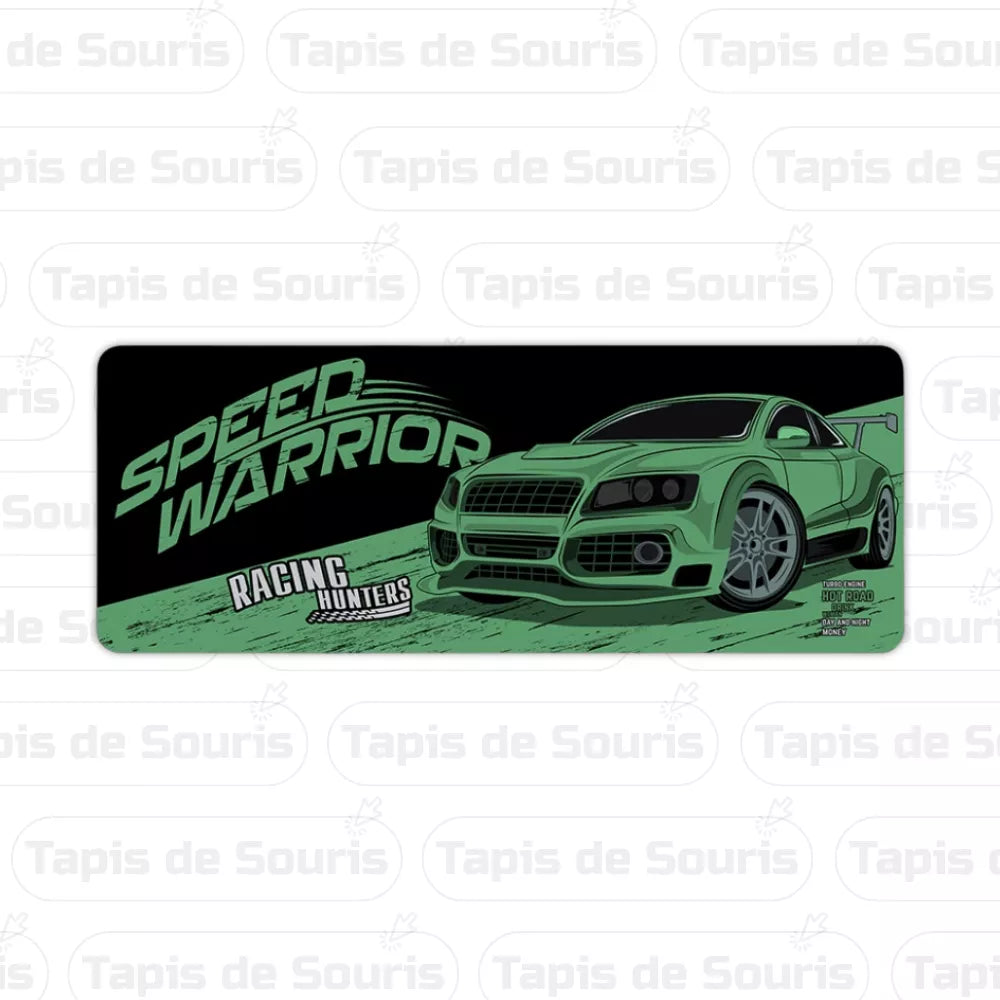Tapis de souris pour gamer voiture race vert