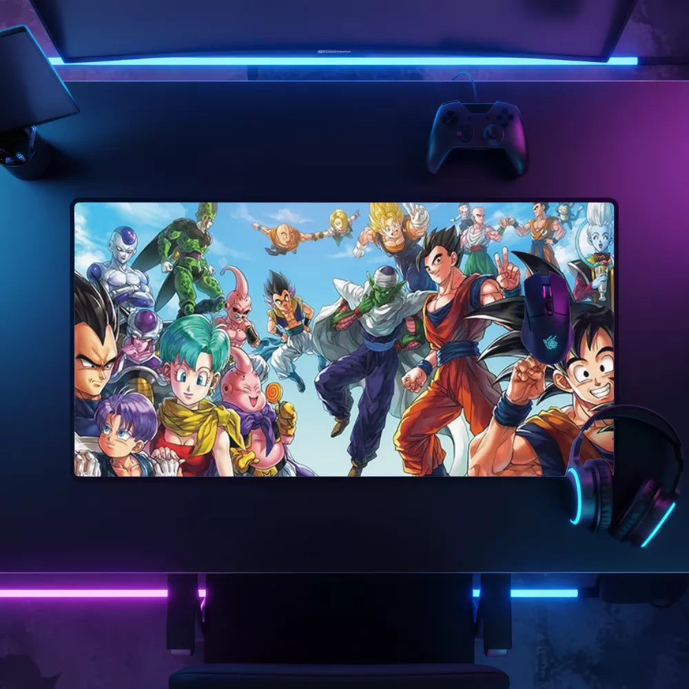 Set-Up Tapis de souris Dragon Ball Team XXL tous les heros reunis