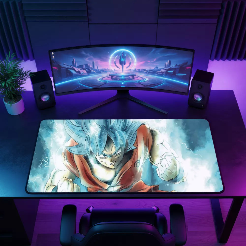 Set-up Tapis de souris Dragon Ball Z Goku XXL Ultra Instinct en combat