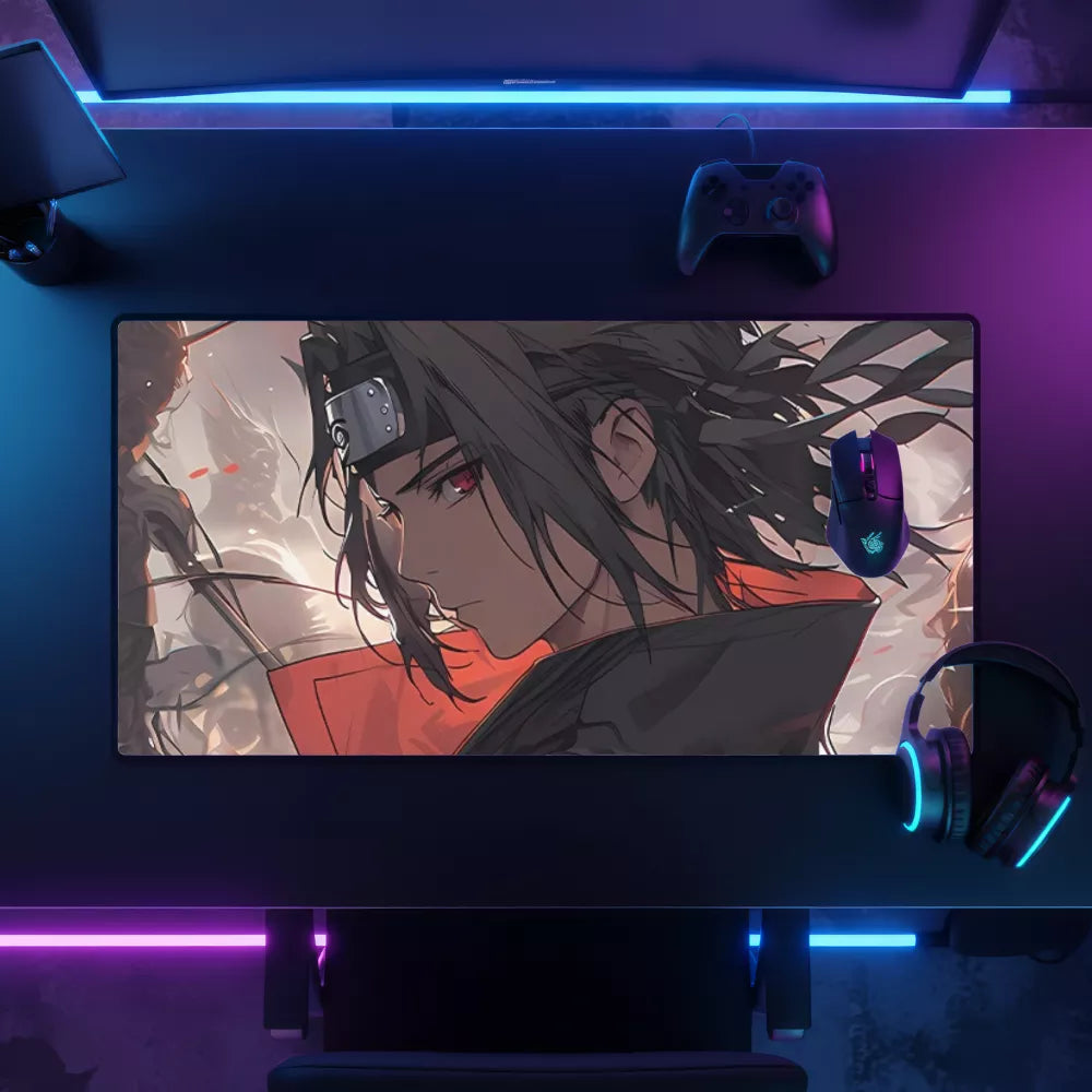 Set up gaming Naruto Sasuke Uchiwa noir rouge