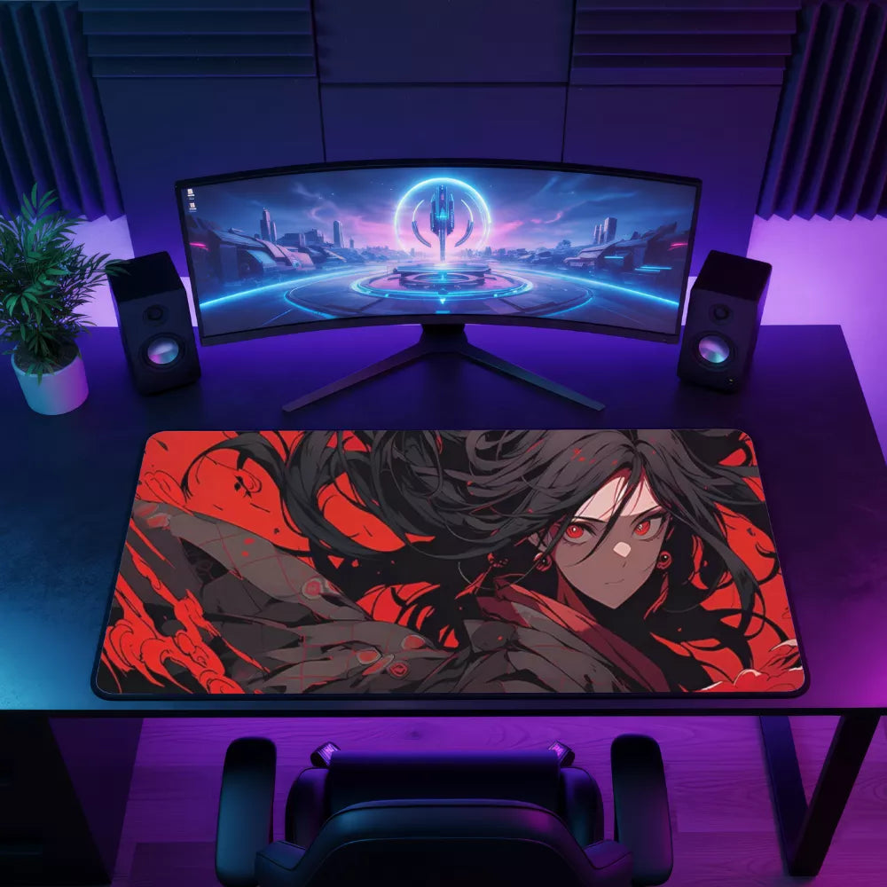 Set up gaming tapis de souris Kunoichi rouge