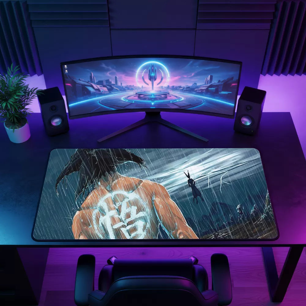 set up tapis de souris son goku xxl dragon ball z