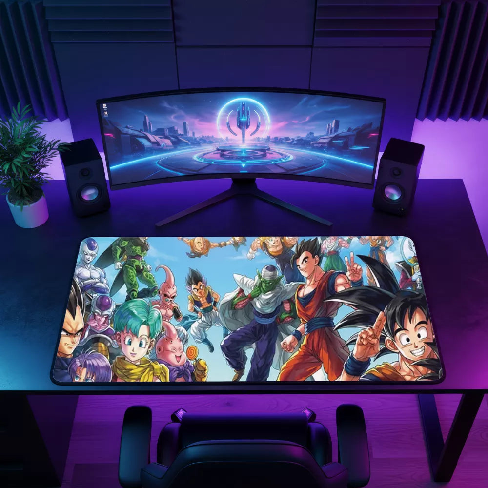 Tapis de souris Dragon Ball Team XXL tous les heros reunis Tapisdesouris.net