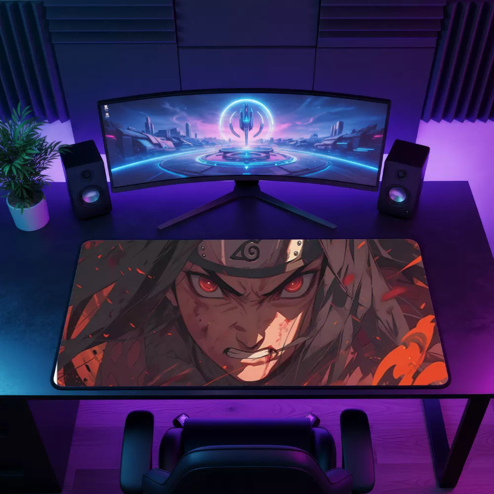 Tapis de souris Sasuke en colère Naruto design