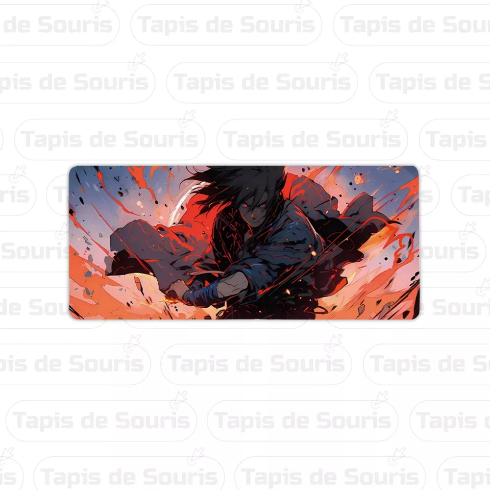 Tapis de souris XXL Naruto Sasuke en action