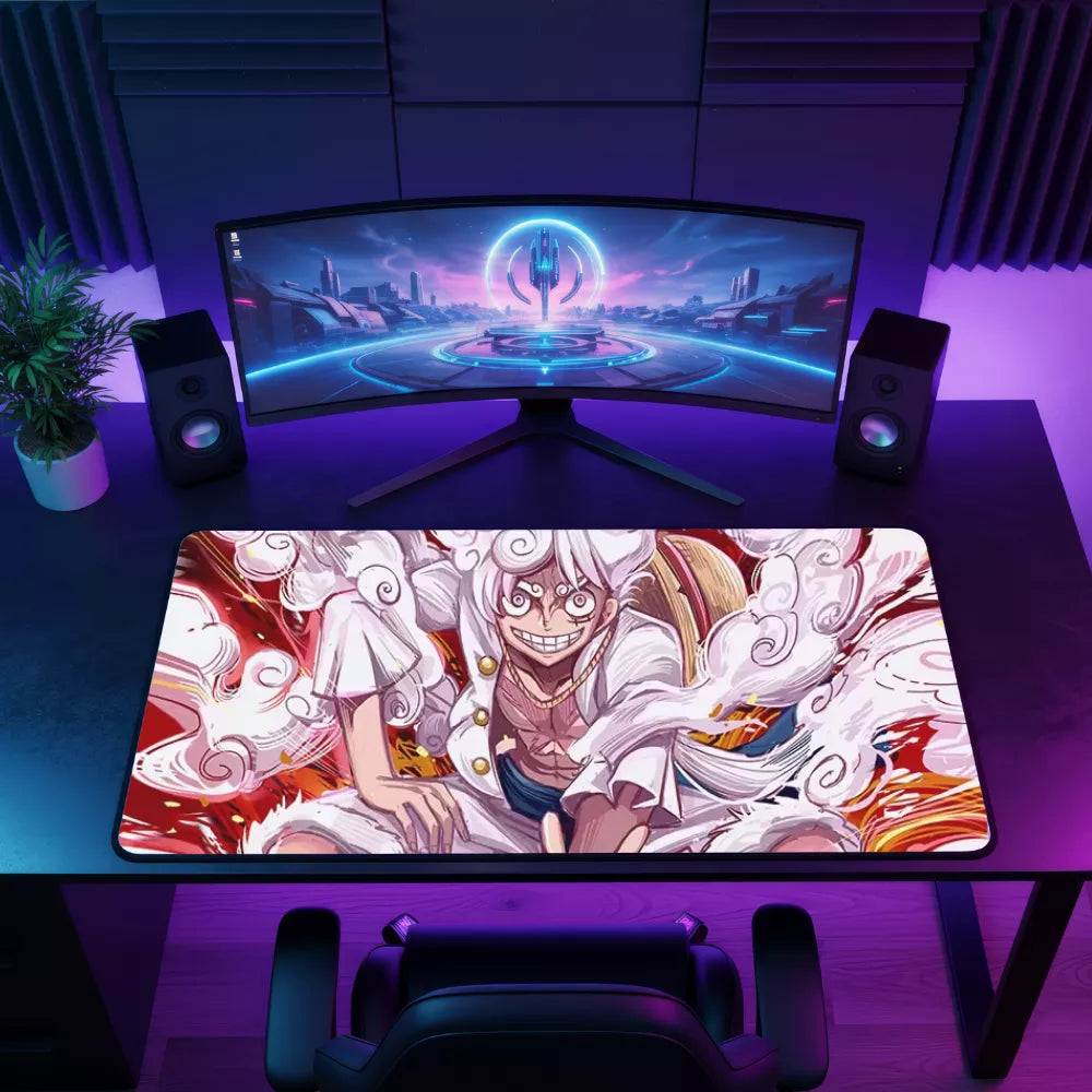 Tapis de souris One Piece Luffy Gear 5 blanc