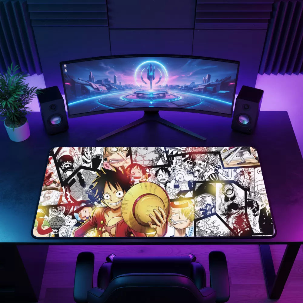 Tapis de souris XXL One Piece Luffy et son équipage