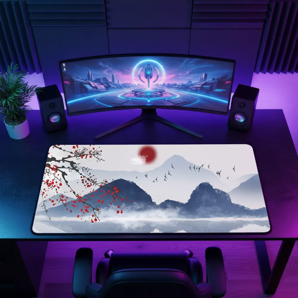 Tapis de souris gaming Japon - Lune rouge