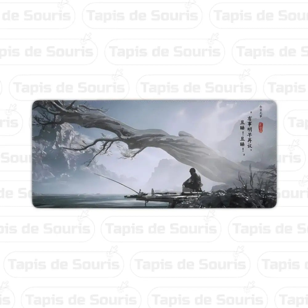 Tapis de souris japon, homme solitaire gaming