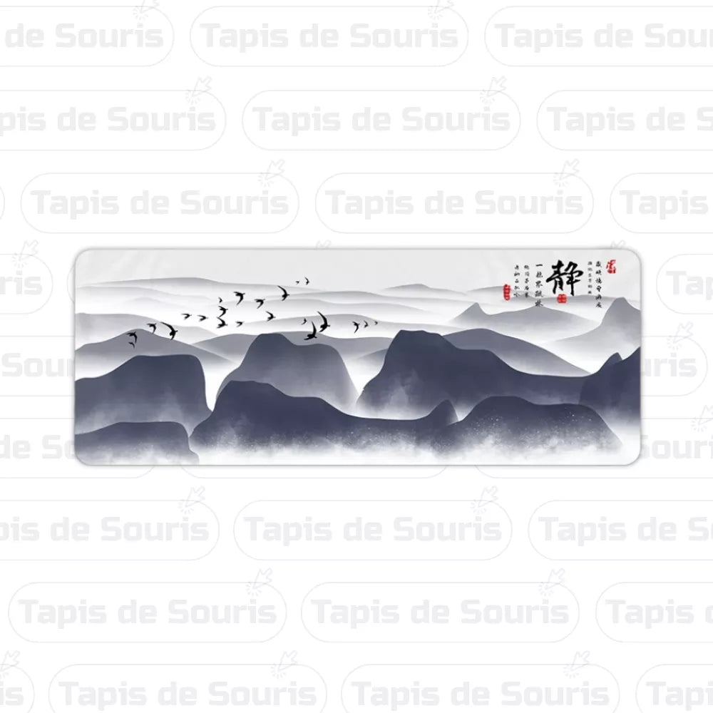 tapis de souris xxxl paysage japon violet