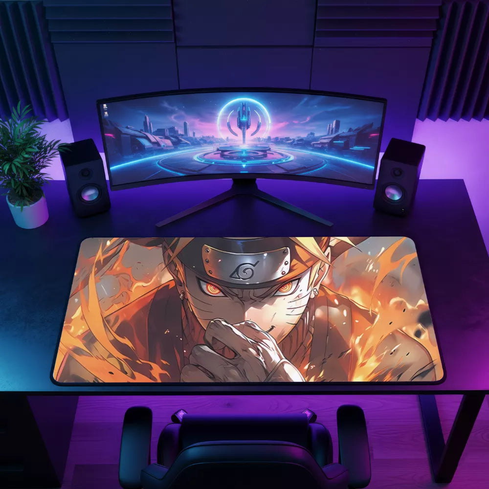 Tapis de souris XXL Naruto prêt à combattre
