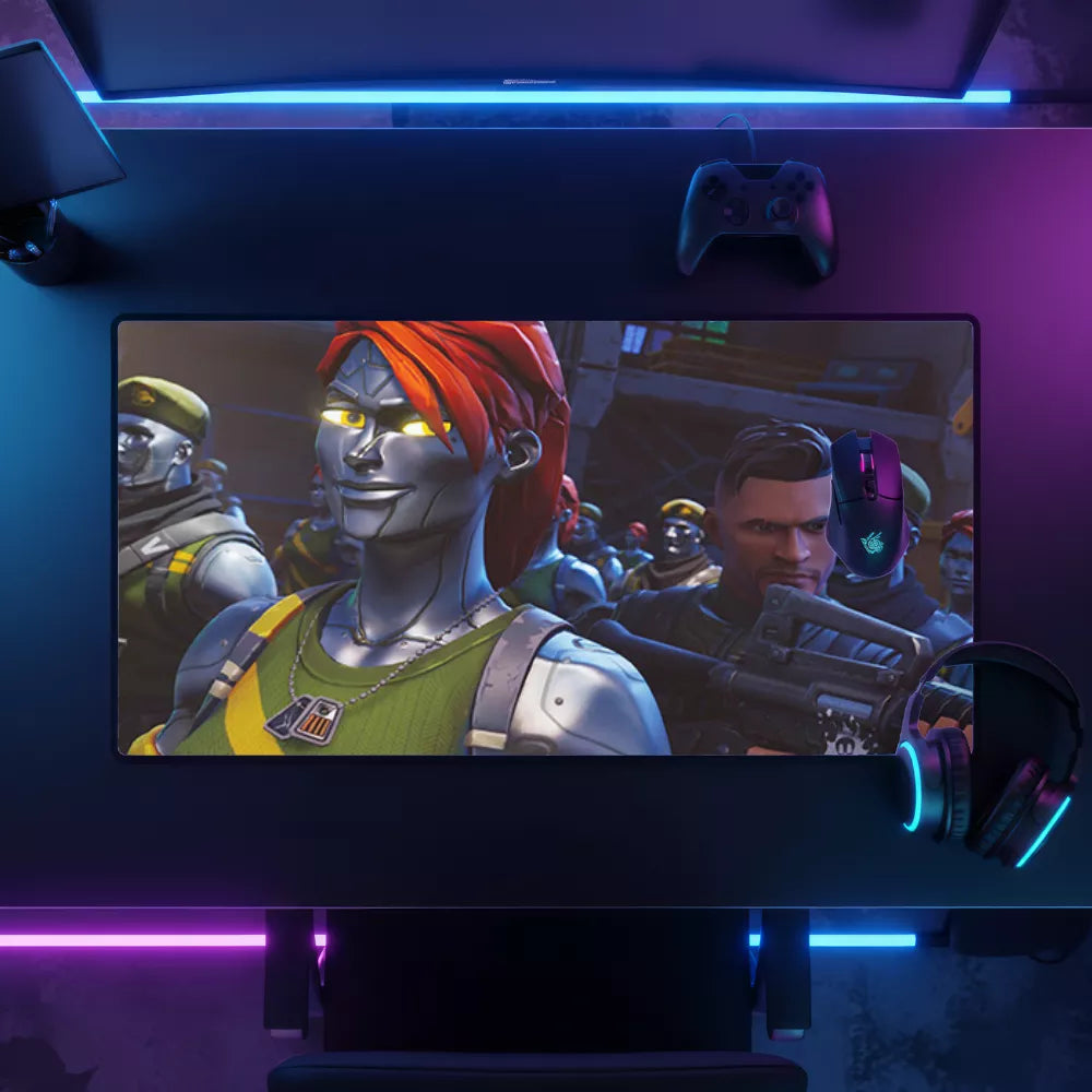 Tapis de souris XXL Fortnite squad, confortable et antidérapant