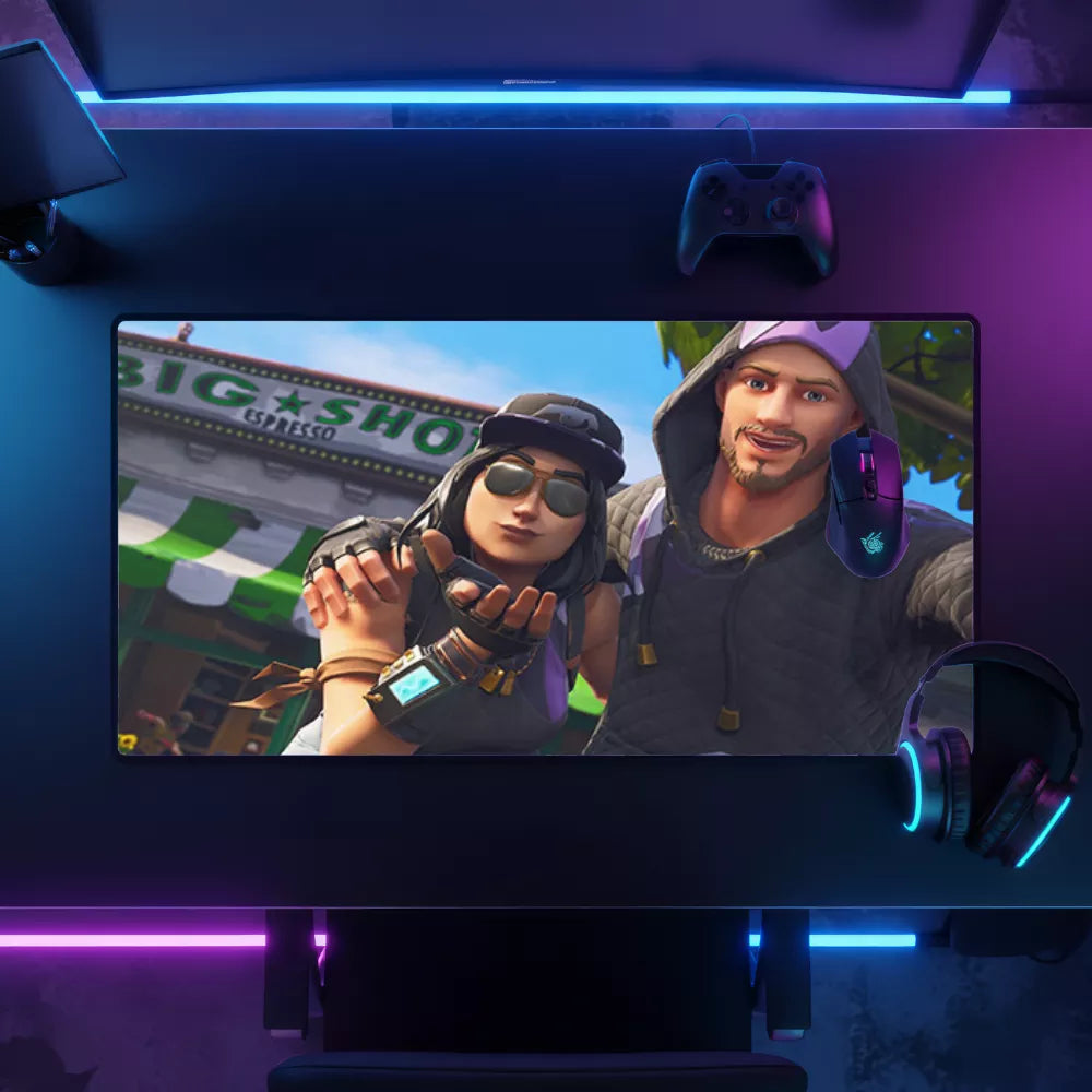 tapis de souris 1200x600 fortnite skin couple