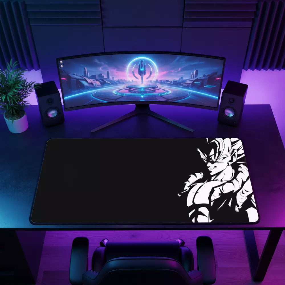 set-up tapis de souris Son Goku XXL style sombre et mysterieux
