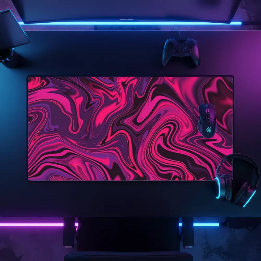 Tapis de souris 1200x600 rouge et noir style gaming