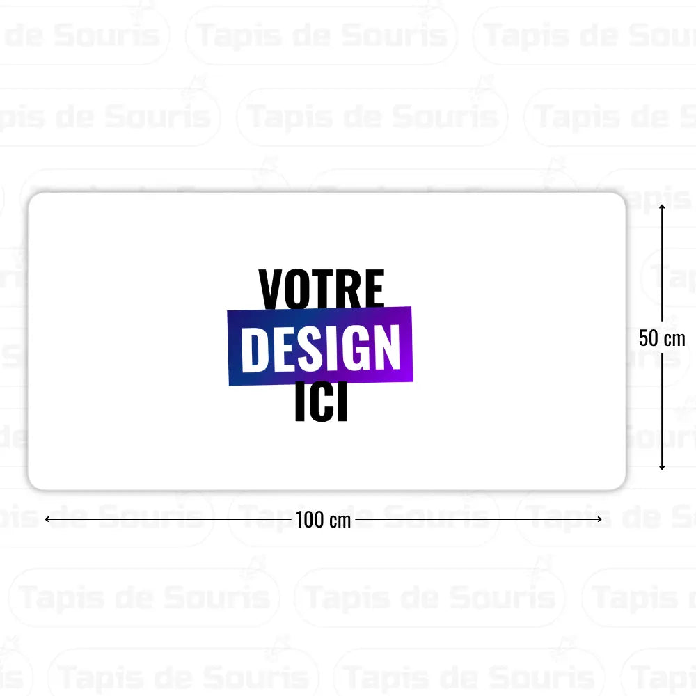 Tapis de souris personnalisé 100x50cm