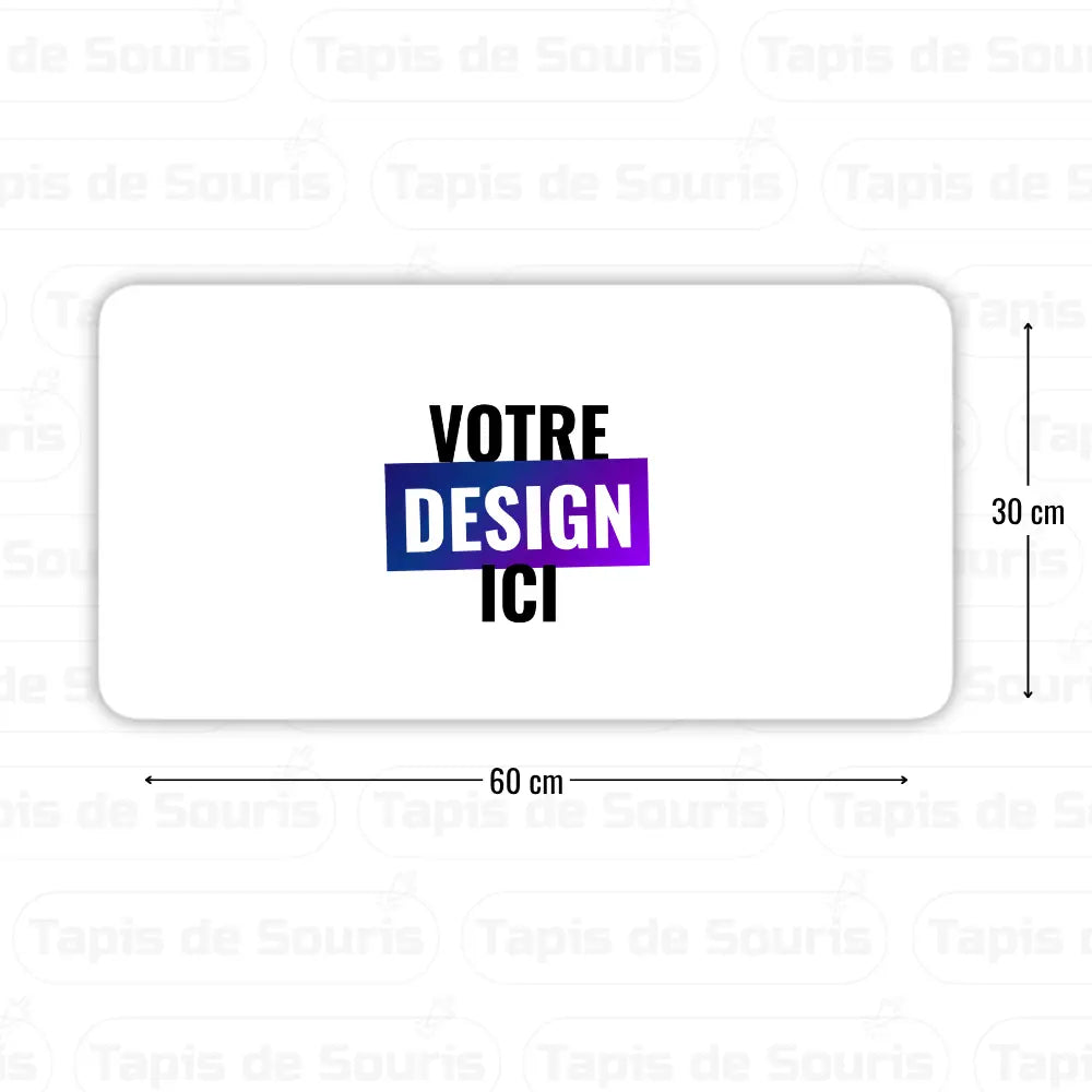 Tapis de souris personnalisé 60x30cm