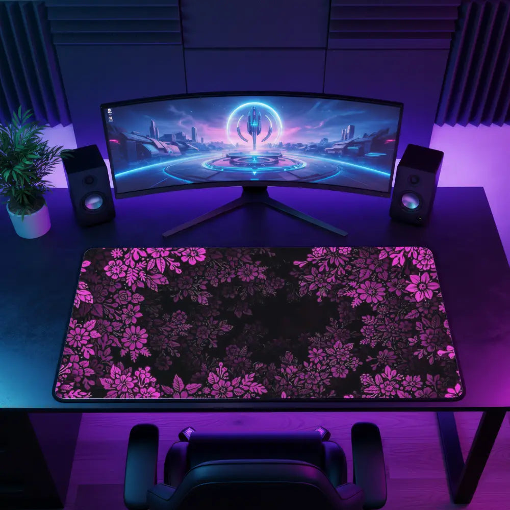 Tapis de souris XXXL - Fleurs violettes