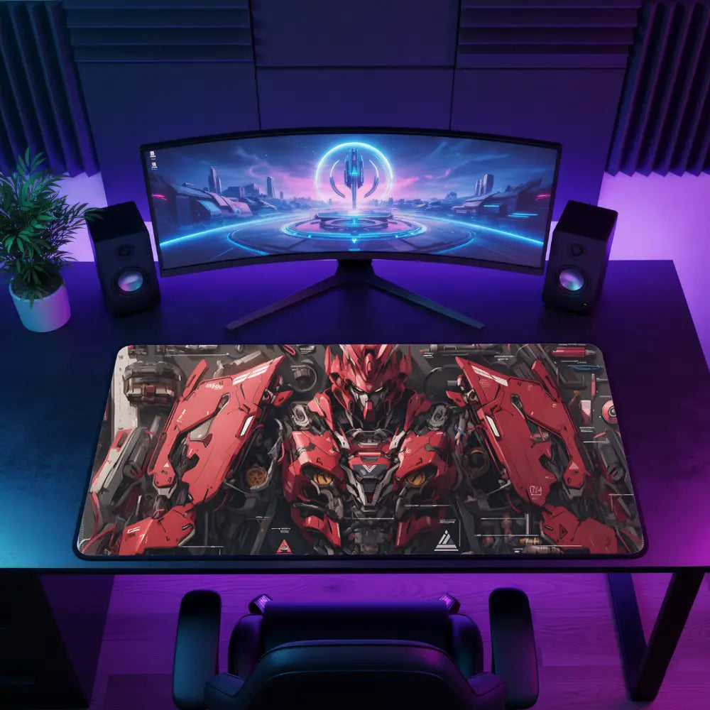 Tapis de souris XXL Mecha, surface lisse et confortable