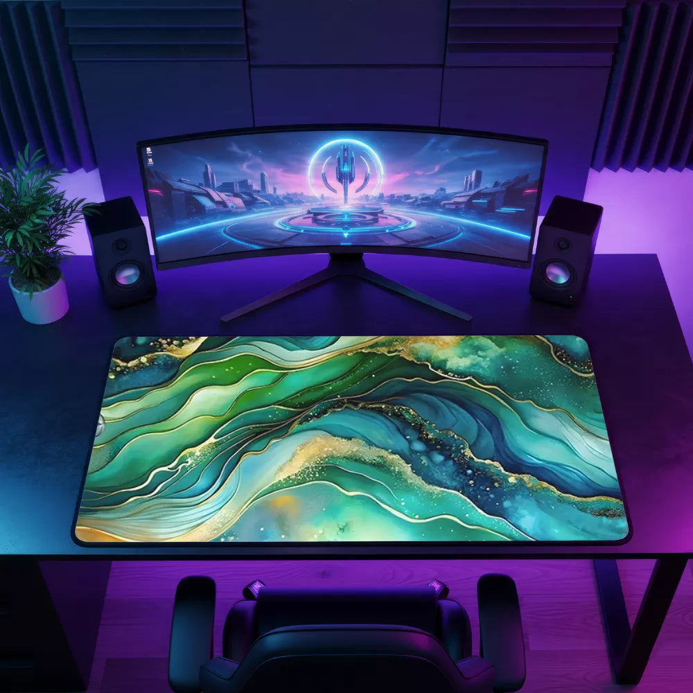 Tapis de souris XXL vert design moderne