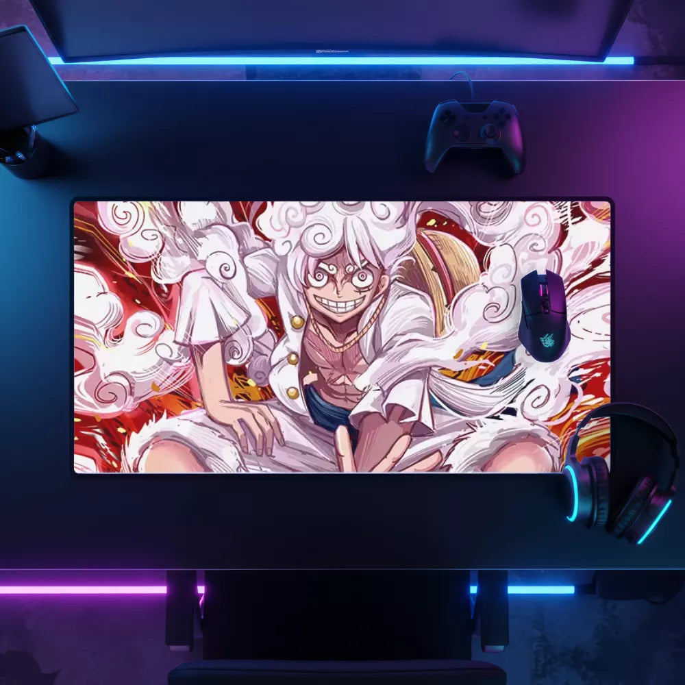 Tapis de souris Luffy Gear 5 transformation