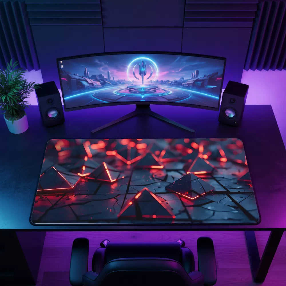 Tapis de souris XL forme 3D, couleurs vives et motifs uniques