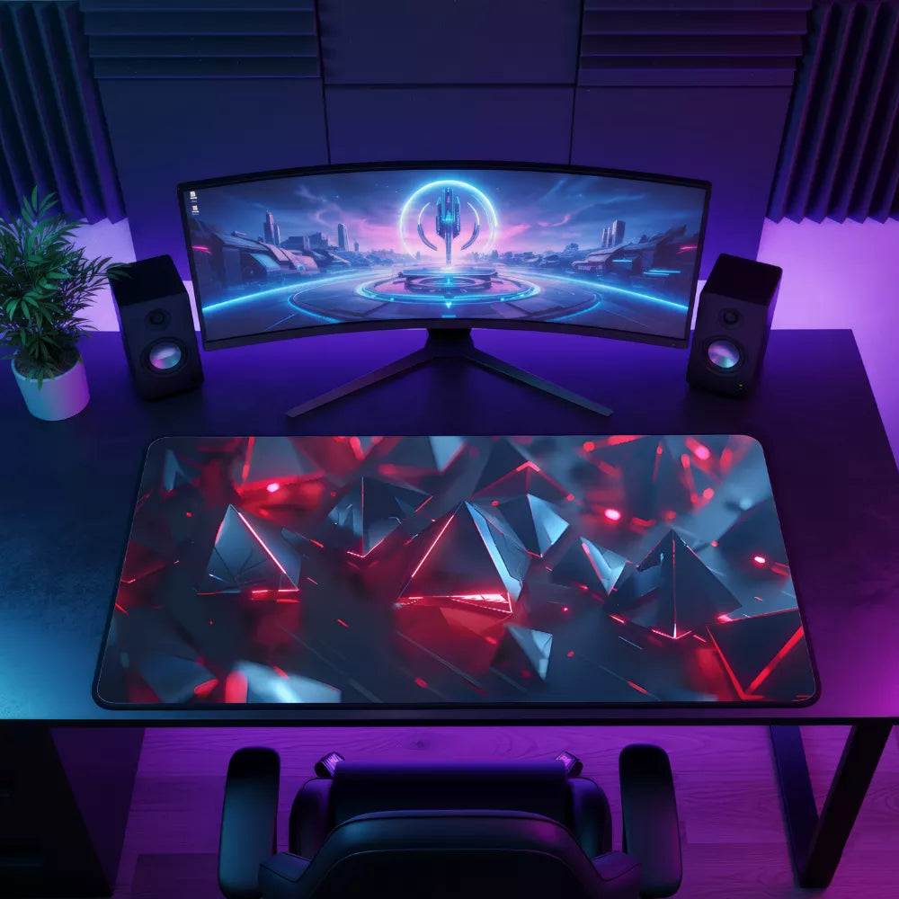 Tapis de souris gamer Forme 3D triangles V2