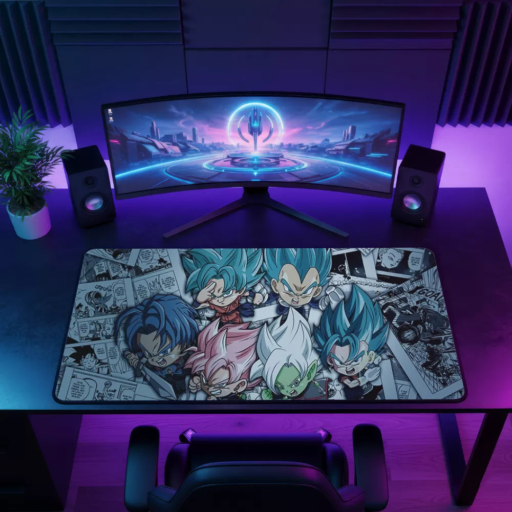 set up 2 tapis de souris heros legendaires xxl puissance