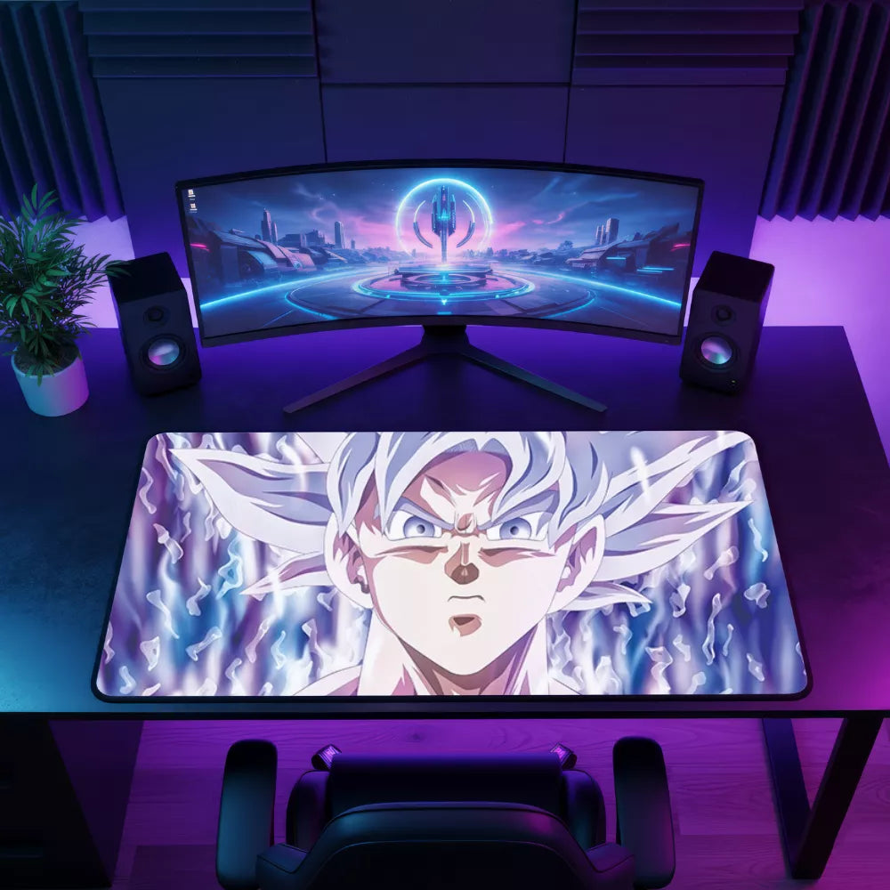 Set-Up Tapis de souris Son Goku XXL Ultra Instinct maitrise ultime
