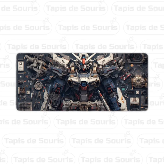 Tapis de souris gamer Mecha, surface antidérapante et design futuriste