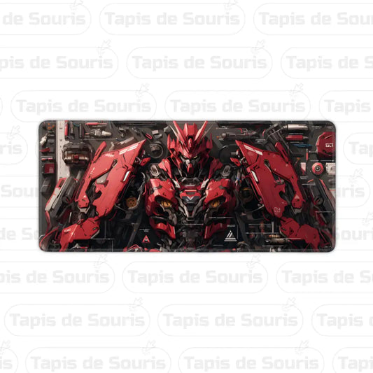 Tapi de souri pour gaming mecha, grande taille et motifs futuristes