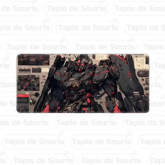 Tapis de souris gamer Mecha avec motifs détaillés, idéal pour gaming