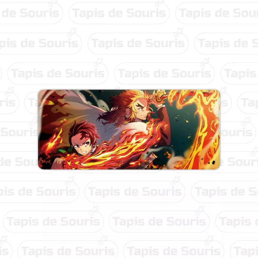 Tapis de souris Demon Slayer Rengoku flamme