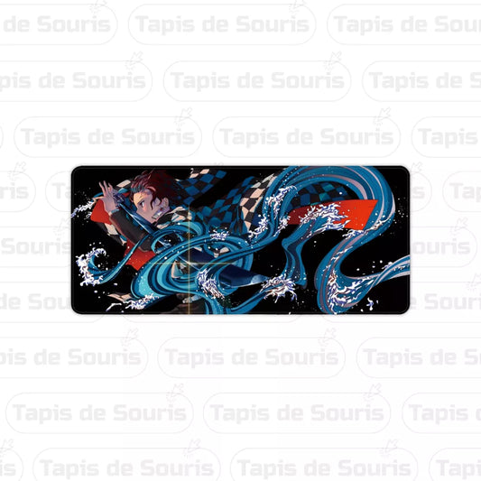 Tapis de souris Demon Slayer Tanjiro effet eau