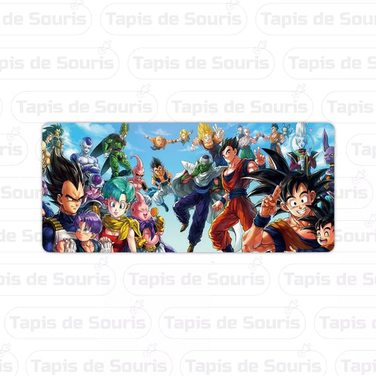 Tapis de souris Dragon Ball Team XXL tous les heros reunis