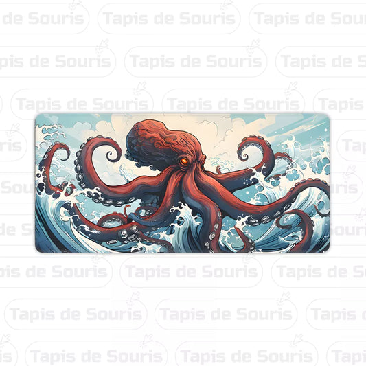 Tapis de souris Japon Kraken en mer