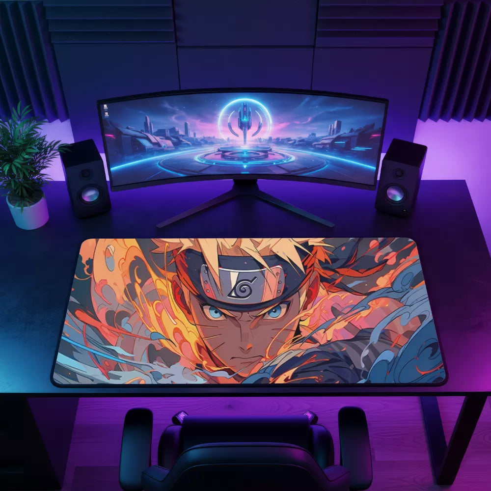 Tapis de souris Naruto regard en flamme XXL
