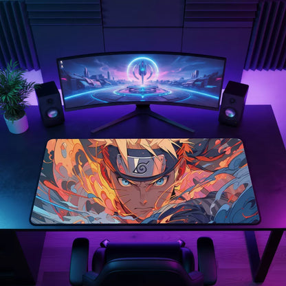 Tapis de souris Naruto regard en flamme XXL