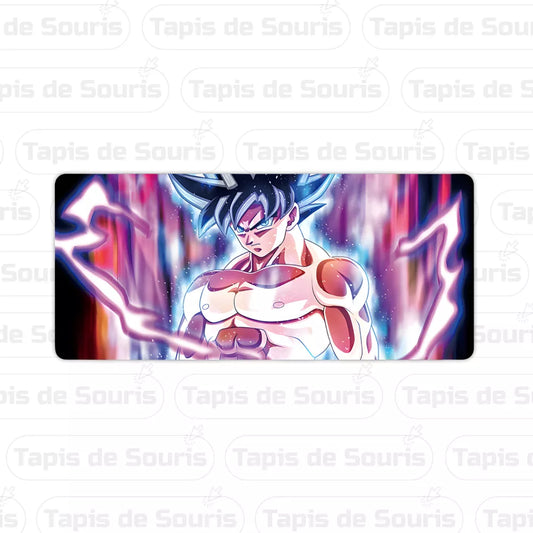 tapis de souris son goku xxl ultra instinct en action