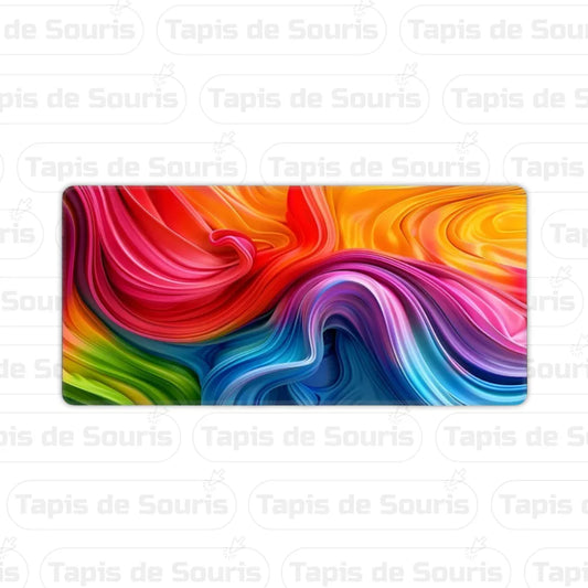 Tapis de souris design multi couleurs pour bureau