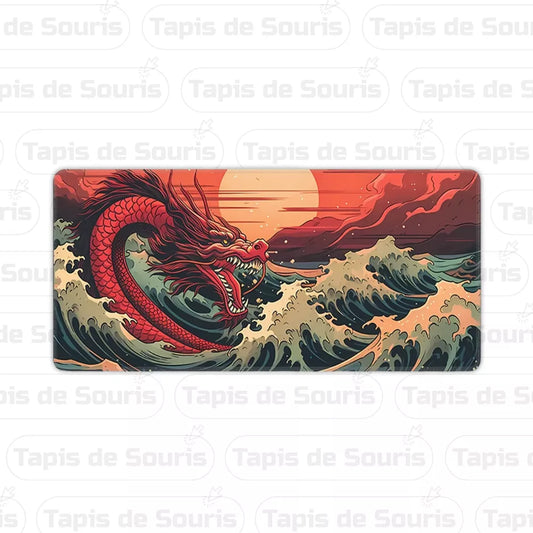 Tapis de souris gamer Dragon rouge