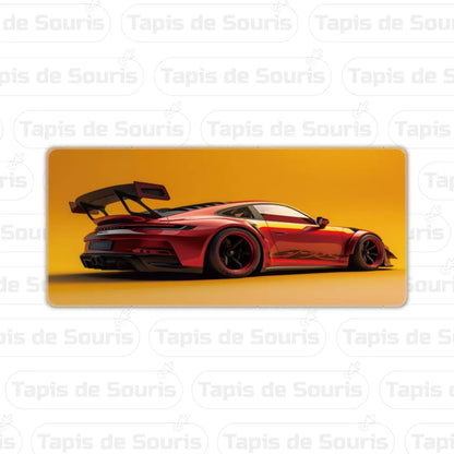 Tapis de souris gamer Porsche rouge