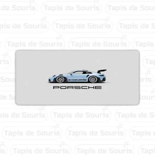 Tapis de souris xxl voiture Porsche bleu