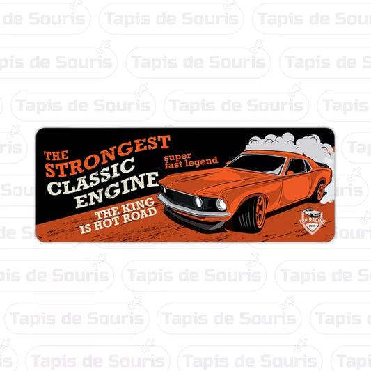 Tapis de souris gaming voiture vintage orange