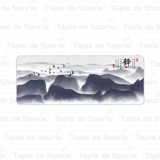 tapis de souris xxxl paysage japon violet