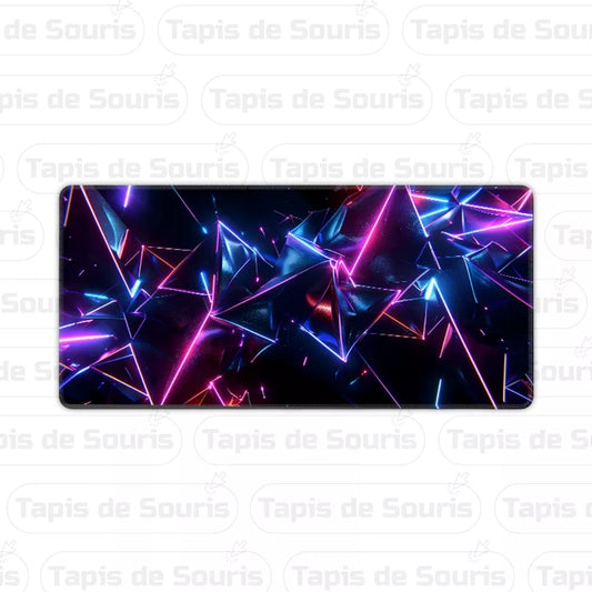 meilleur tapis de souris gamer Forme néon violet et bleu